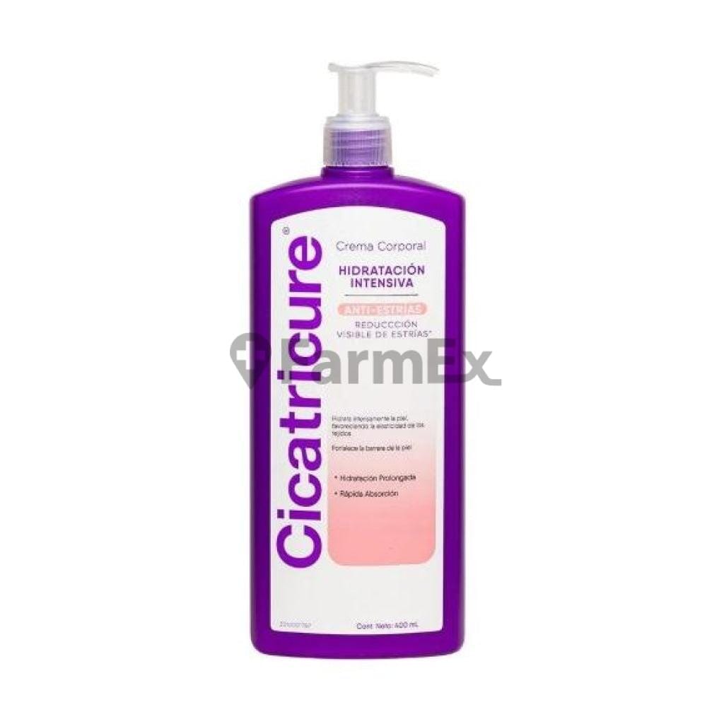 Cicatricure Anti-Estrias Crema Corporal x 400 mL Farmex-BanMedica-Persistente 