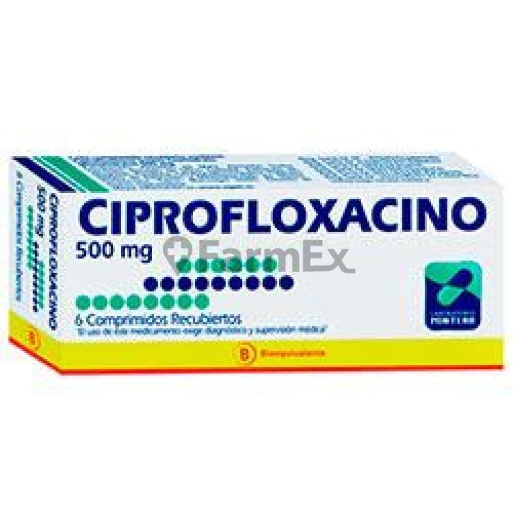 Ciprofloxacino 500 mg x 6 comprimidos Farmex-BanMedica-Persistente 