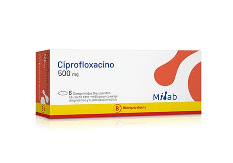 Ciprofloxacino 500 mg x 6 comprimidos