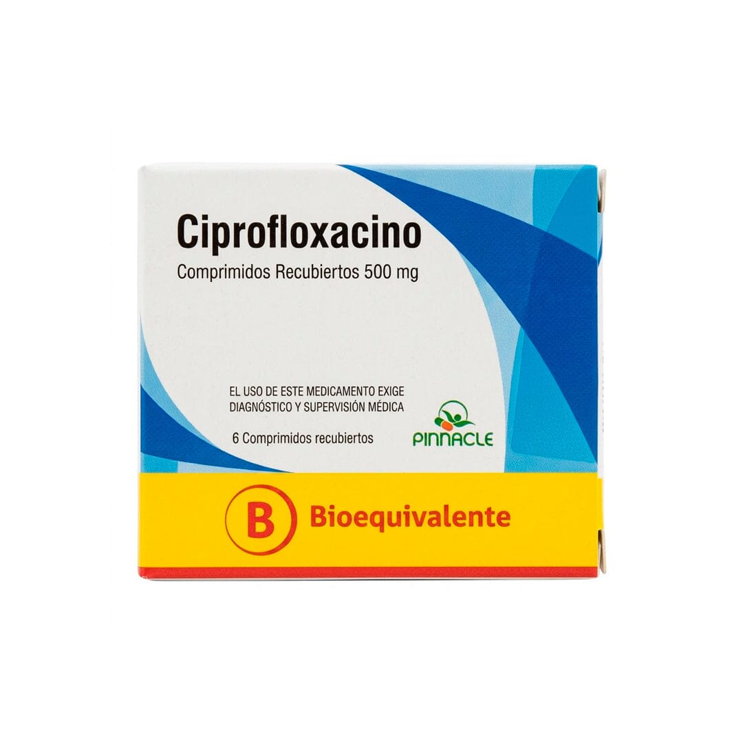Ciprofloxacino 500 mg x 6 comprimidos.