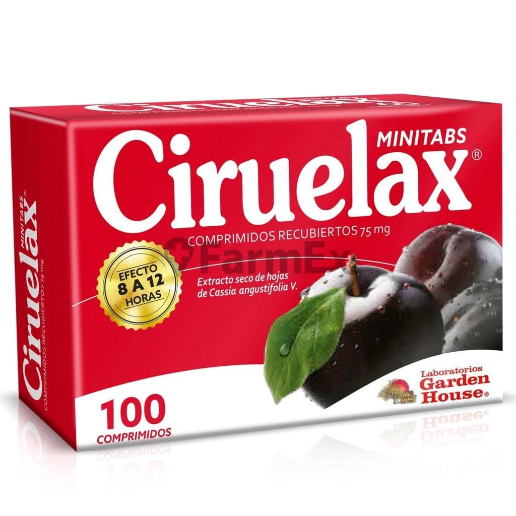 Ciruelax Minitabs 75 mg x 100 comprimidos Farmex-Fonasa-Persistente 