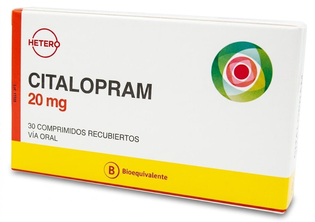 Citalopram 20 mg x 30 comprimidos recubiertos Hetero 