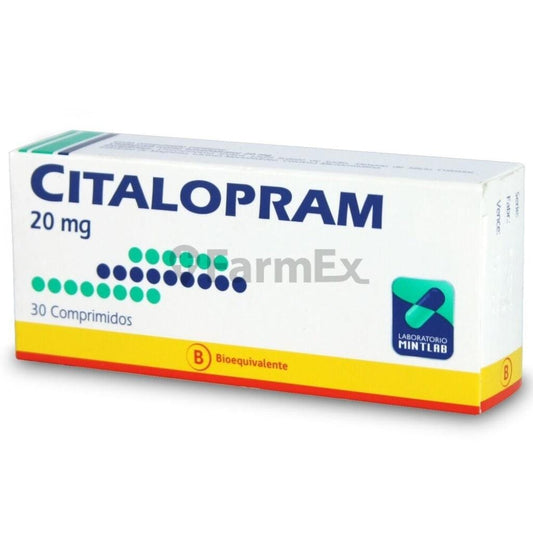 Citalopram 20 mg x 30 comprimidos susc-1 de 2 meses Farmex-Suscripciones-Persistente 