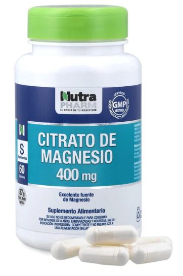 Citrato de Magnesio 400 mg x 60 cápsulas Nutra Pharm 