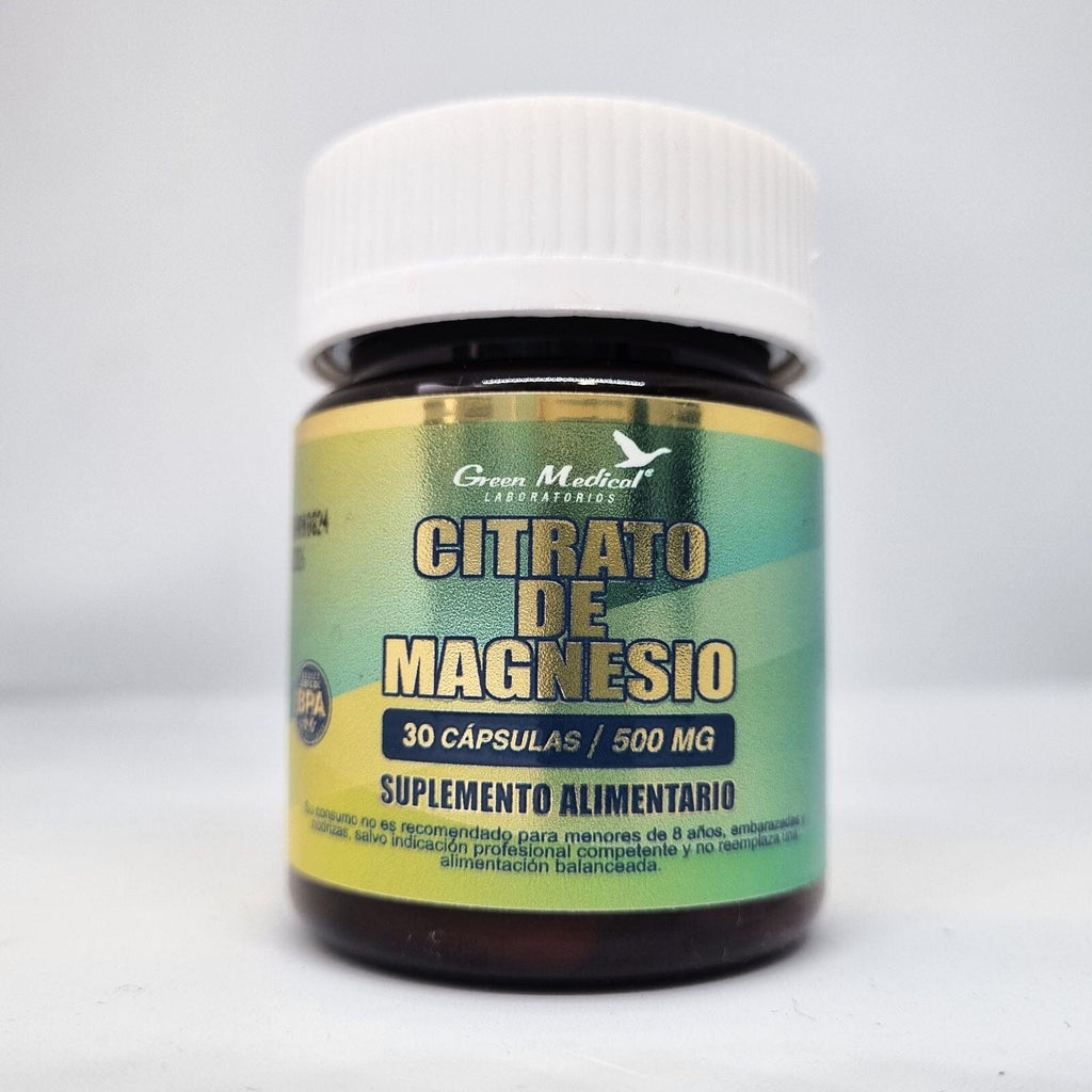 Citrato de Magnesio 500 mg x 30 cápsulas Green medical 