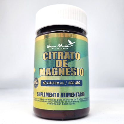 Citrato de Magnesio 500 mg x 60 cápsulas Farmex-Fonasa-Persistente 