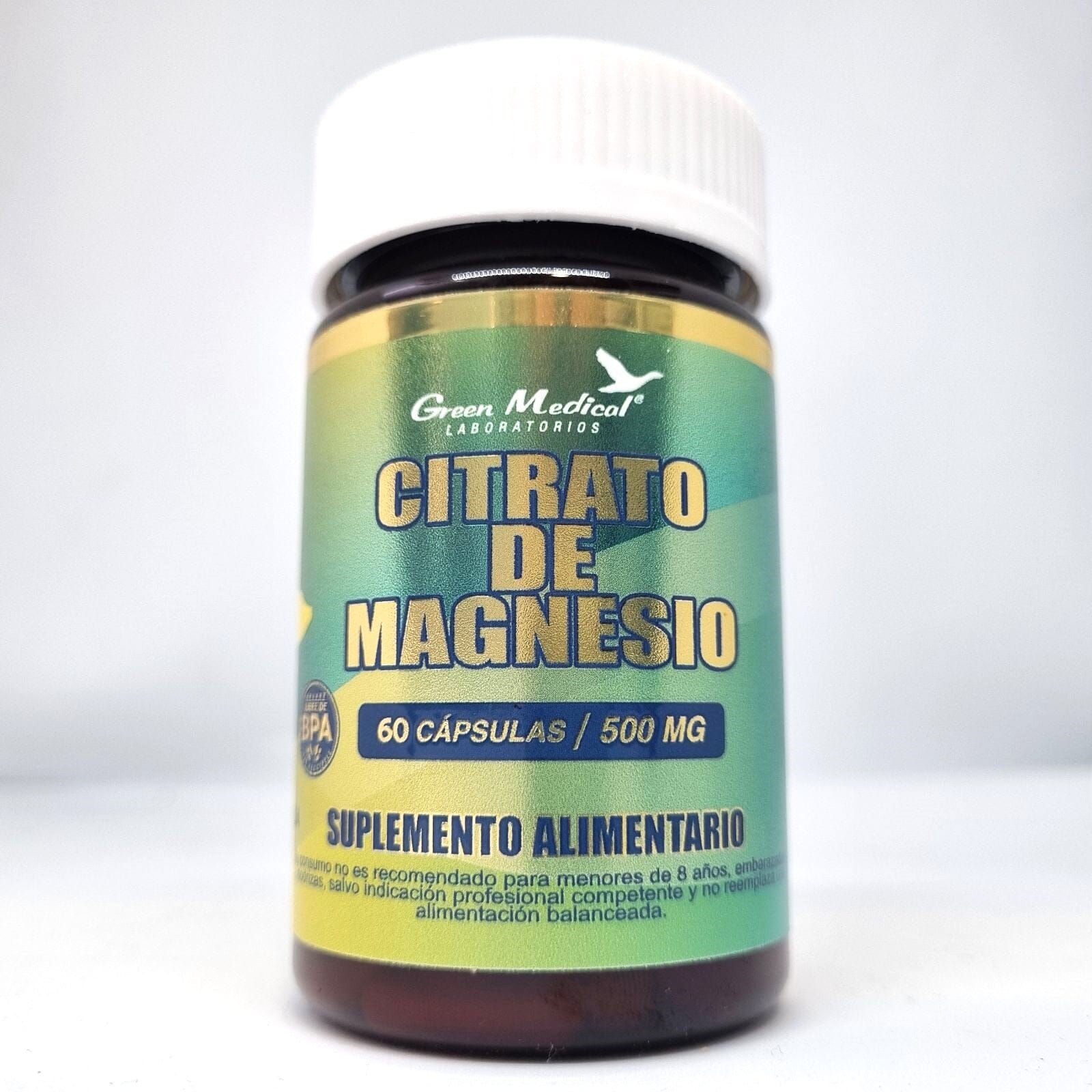 Citrato de Magnesio 500 mg x 60 cápsulas Green medical 