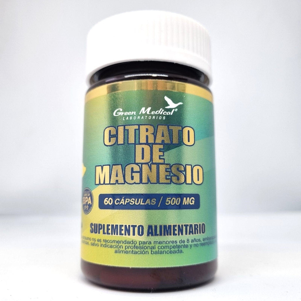 Citrato de Magnesio 500 mg x 60 cápsulas Green medical 