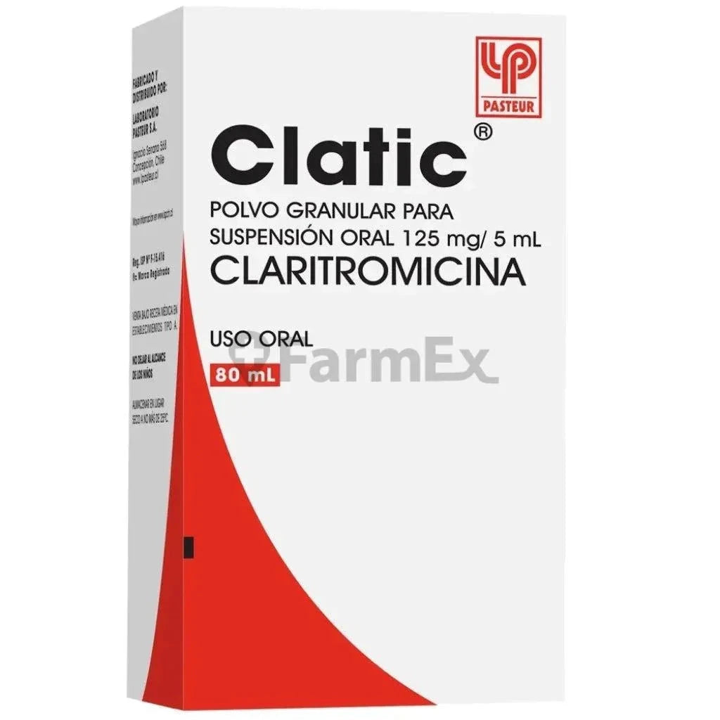 Clatic Polvo Para Suspensión Oral 125 mg / 5 mL x 80 mL Farmex-MiaHealth-Persistente 