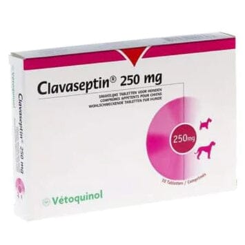 Clavaseptin® 250 mg para Perros y Gatos x 10 comprimidos masticables Vetoquinol 