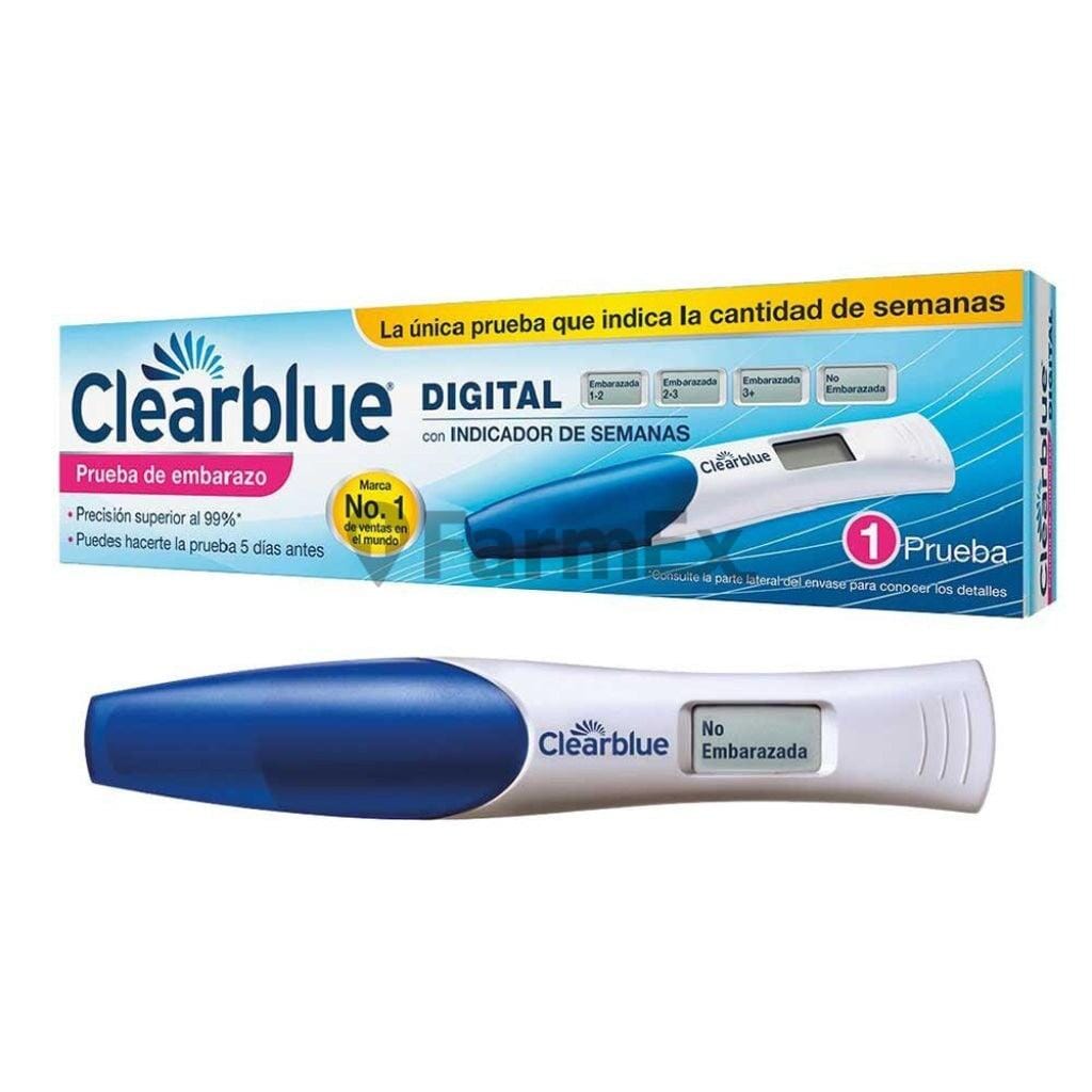 Clearblue Digital Test de Embarazo con Indicador de Semanas Farmex-Fonasa-Persistente 