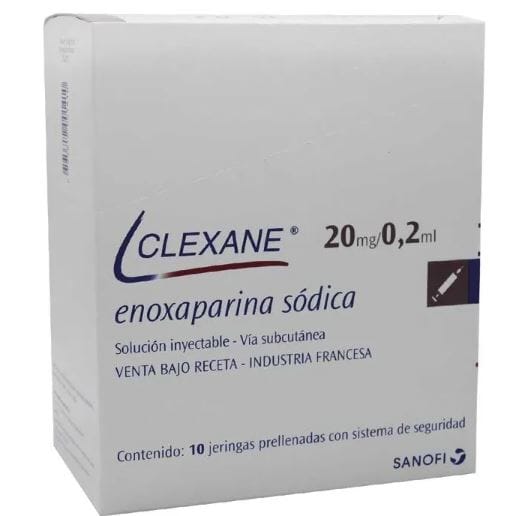 Clexane 20mg / 0.2 mL x 10 Jeringas prellenadas (Sanofi) SANOFI 