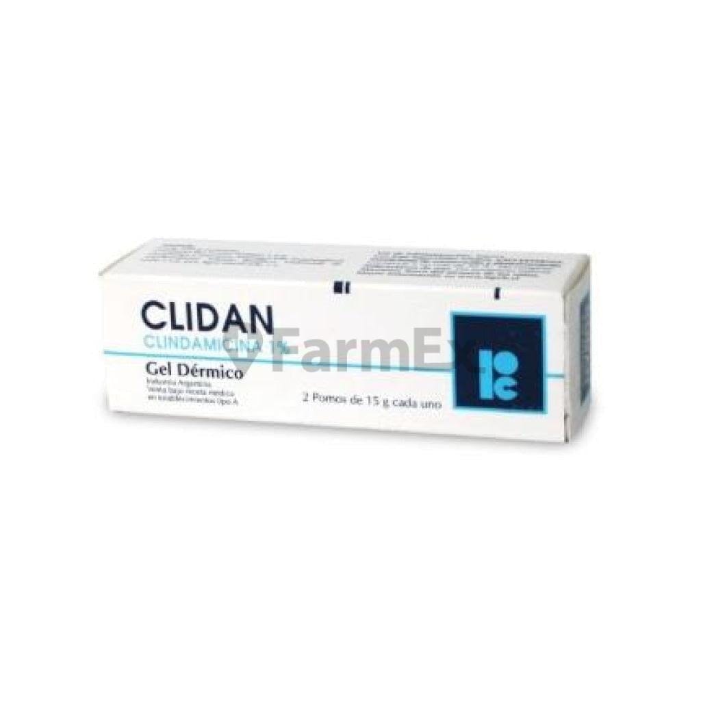 Clidan Gel 1 % x 2 pomos de 15 g Farmex-Fonasa-Persistente 