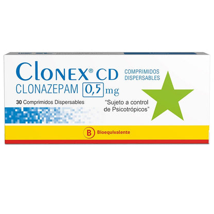 Clonex CD 0,5 mg x 30 comprimidos (Venta solo en sucursal) LAB. SAVAL 