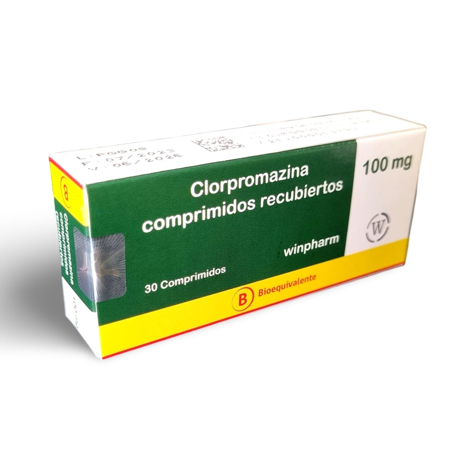 Clorpromazina 100 mg x 30 comprimidos "Ley Cenabast" Winpharm 