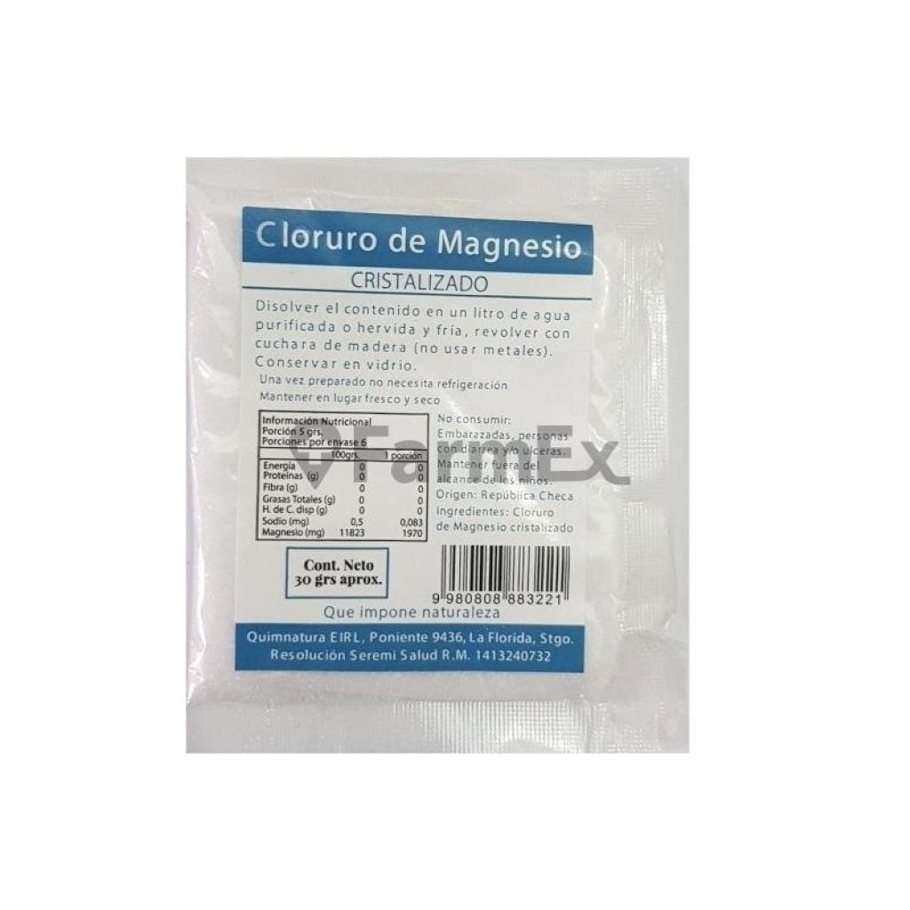 Cloruro de Magnesio cristalizado x 30 g. Farmex-Fonasa 