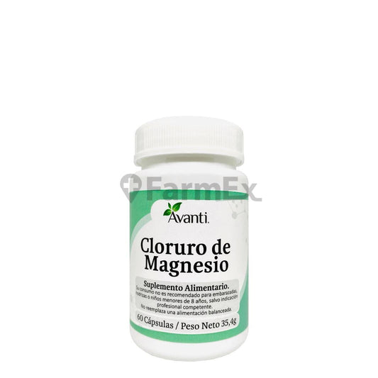 Cloruro de Magnesio x 60 cápsulas Farmex-MiaHealth-Persistente 