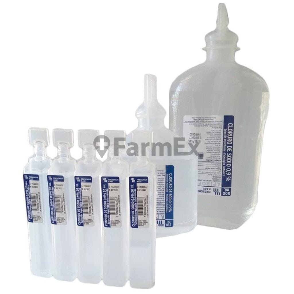 Cloruro de sodio 0,9% x 250 mL Farmex-VidaTres-Persistente 