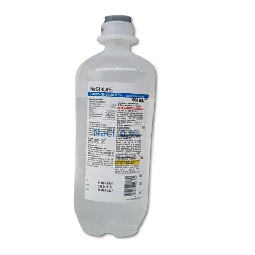 Cloruro de Sodio 0,9 % x 500 mL Braun 