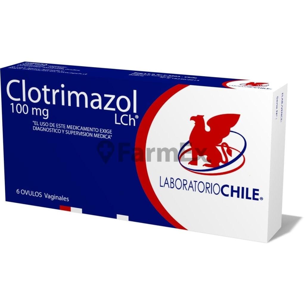 Clotrimazol 100 mg x 6 óvulos Farmex-Fonasa-Persistente 
