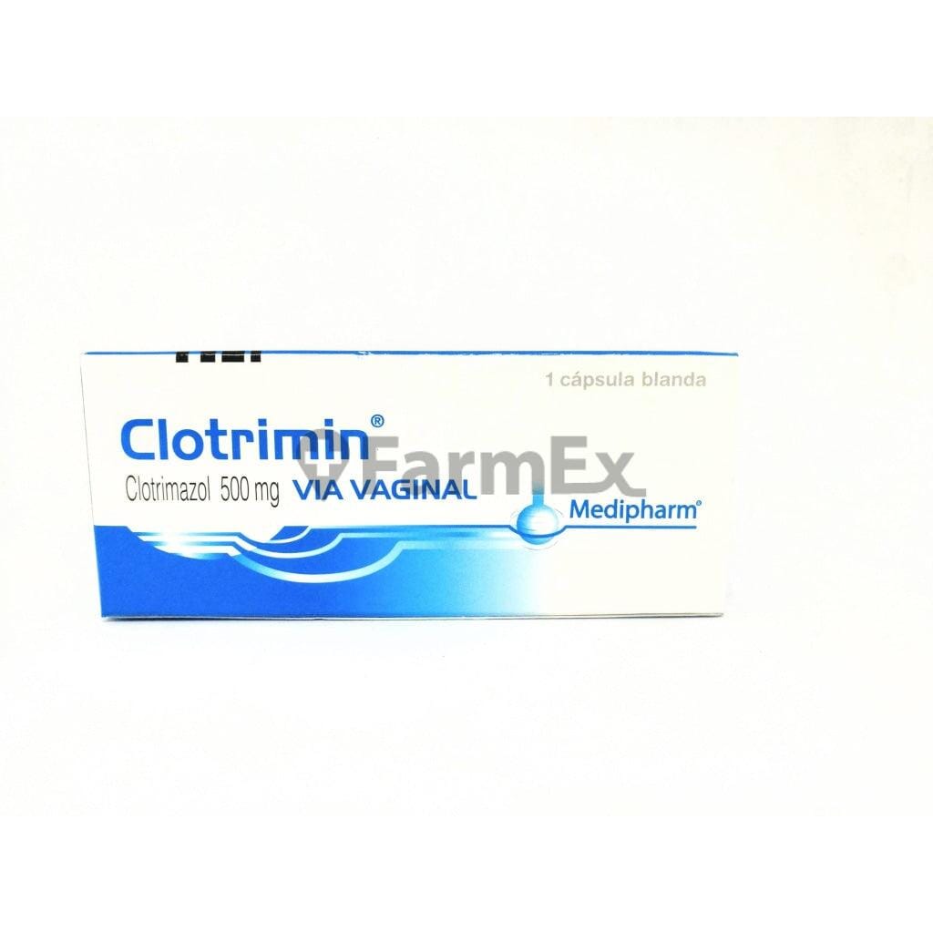 Clotrimin Vía Vaginal 500 mg 1 x cápsula blanda Farmex-MiaHealth-Persistente 