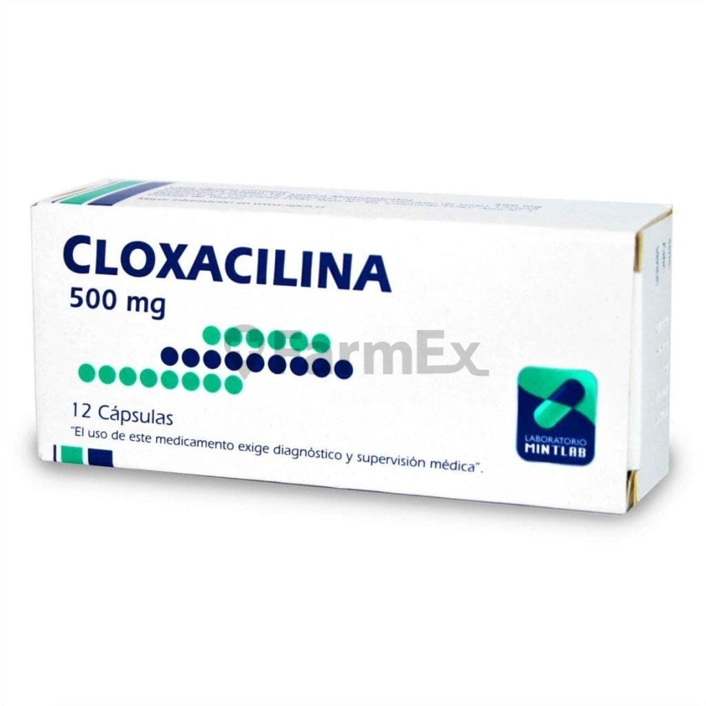 Cloxacilina 500 mg x 12 cápsulas Farmex-Fonasa-Persistente 