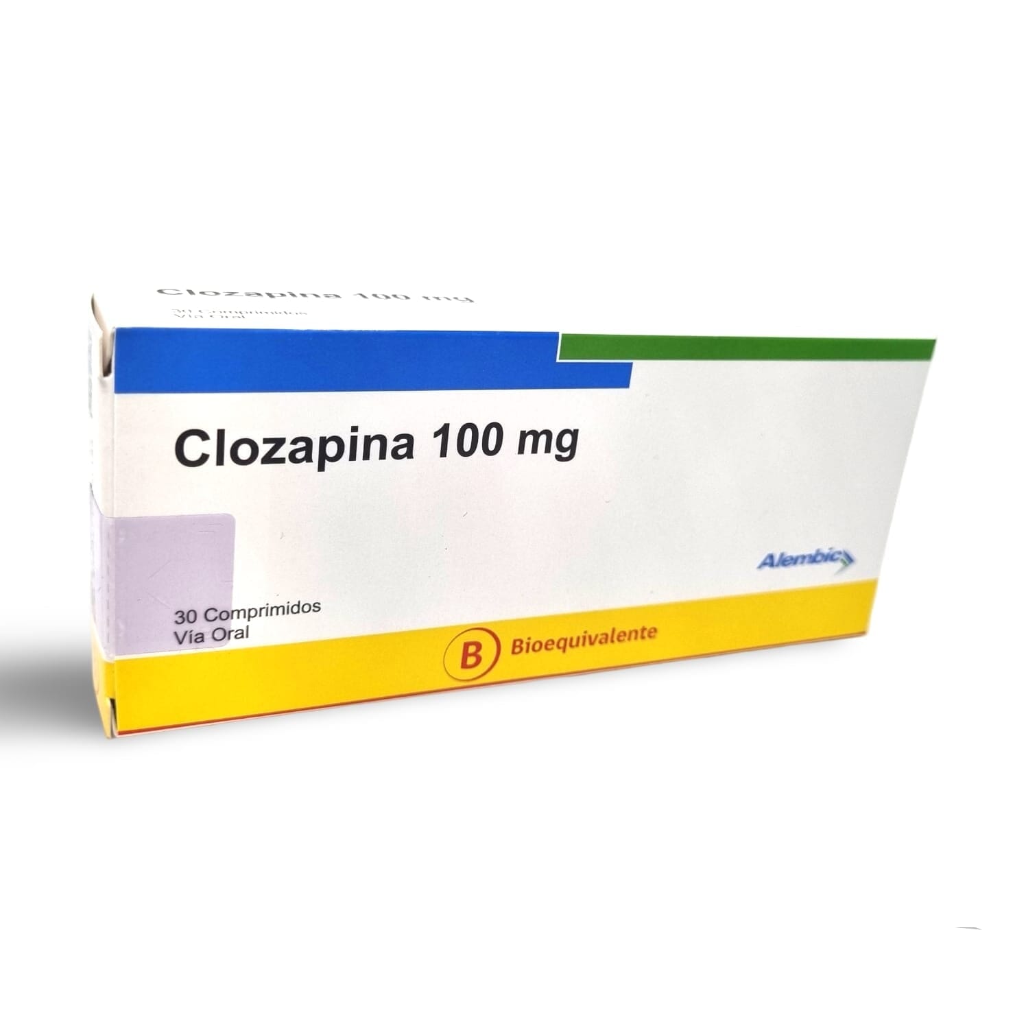 Clozapina 100 mg x 30 comprimidos alembic 