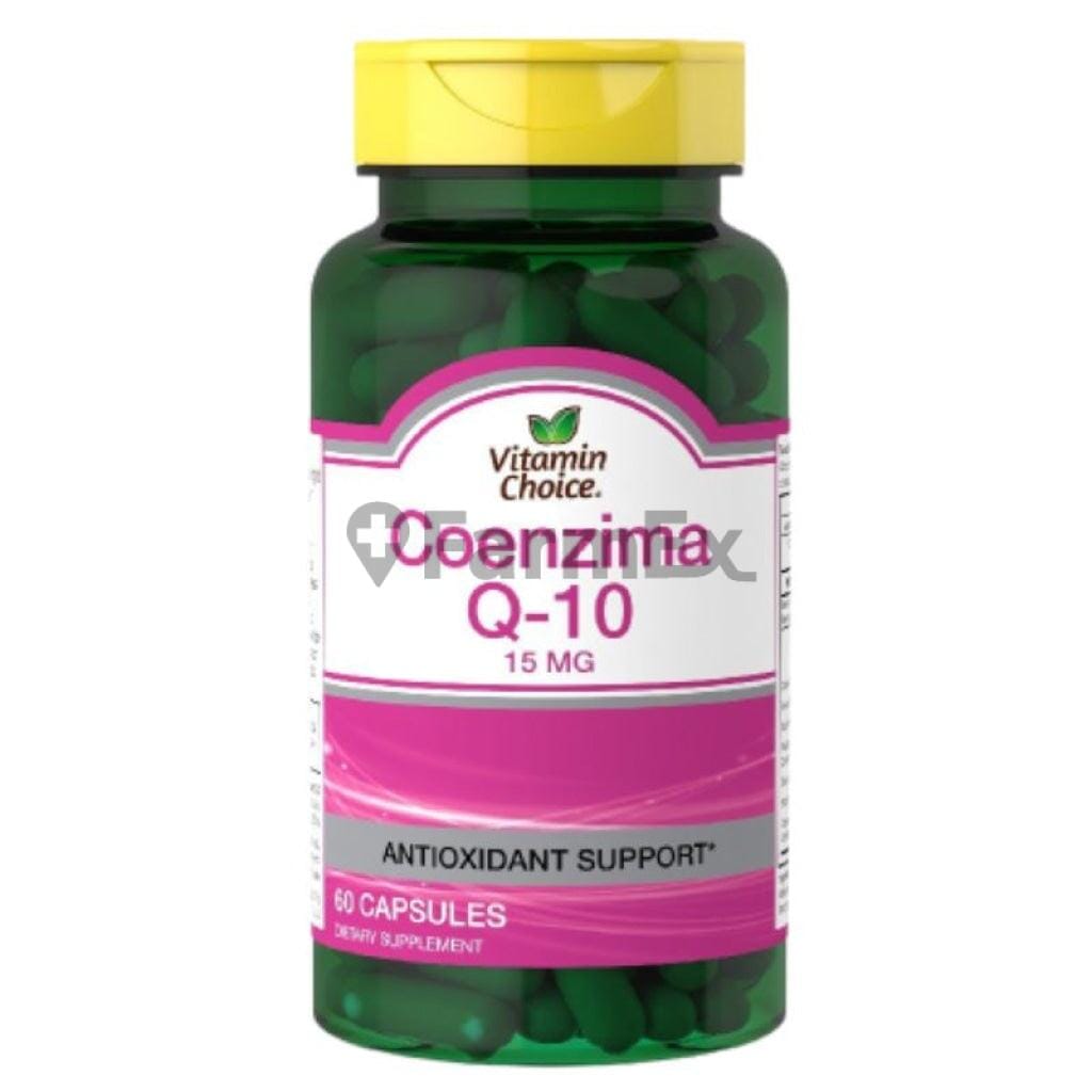 Coenzim Q10 15 mg x 60 cápsulas Farmex-MiaHealth-Persistente 