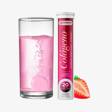 Colágeno "Colágeno + Vit C sabor frutilla" x 20 Tabletas efervescentes German Energy 