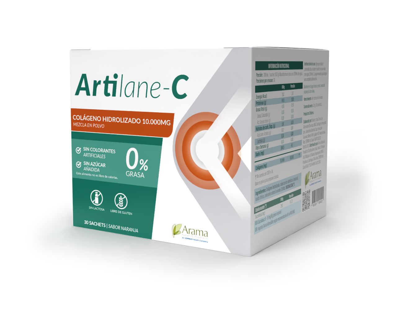 Colágeno Hidrolizado "Artilane C" Sabor naranja x 30 sobres Arama 