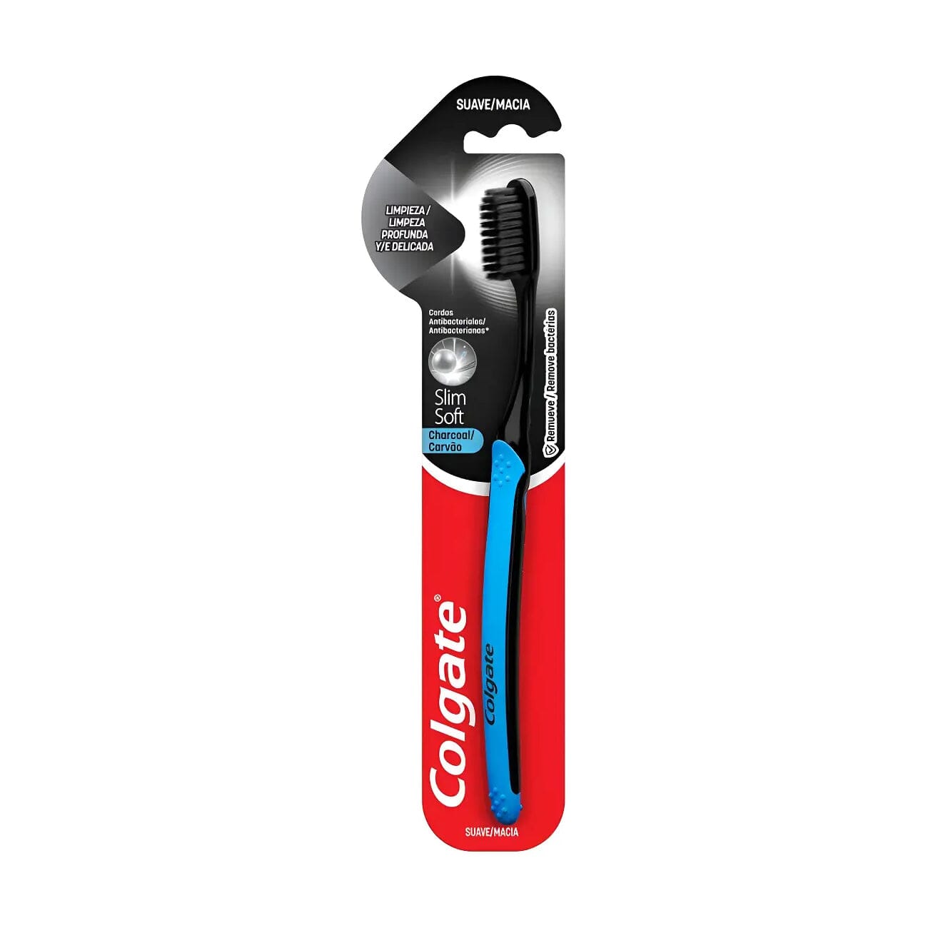 Colgate cepillo dental suave slimsoft charcoal.