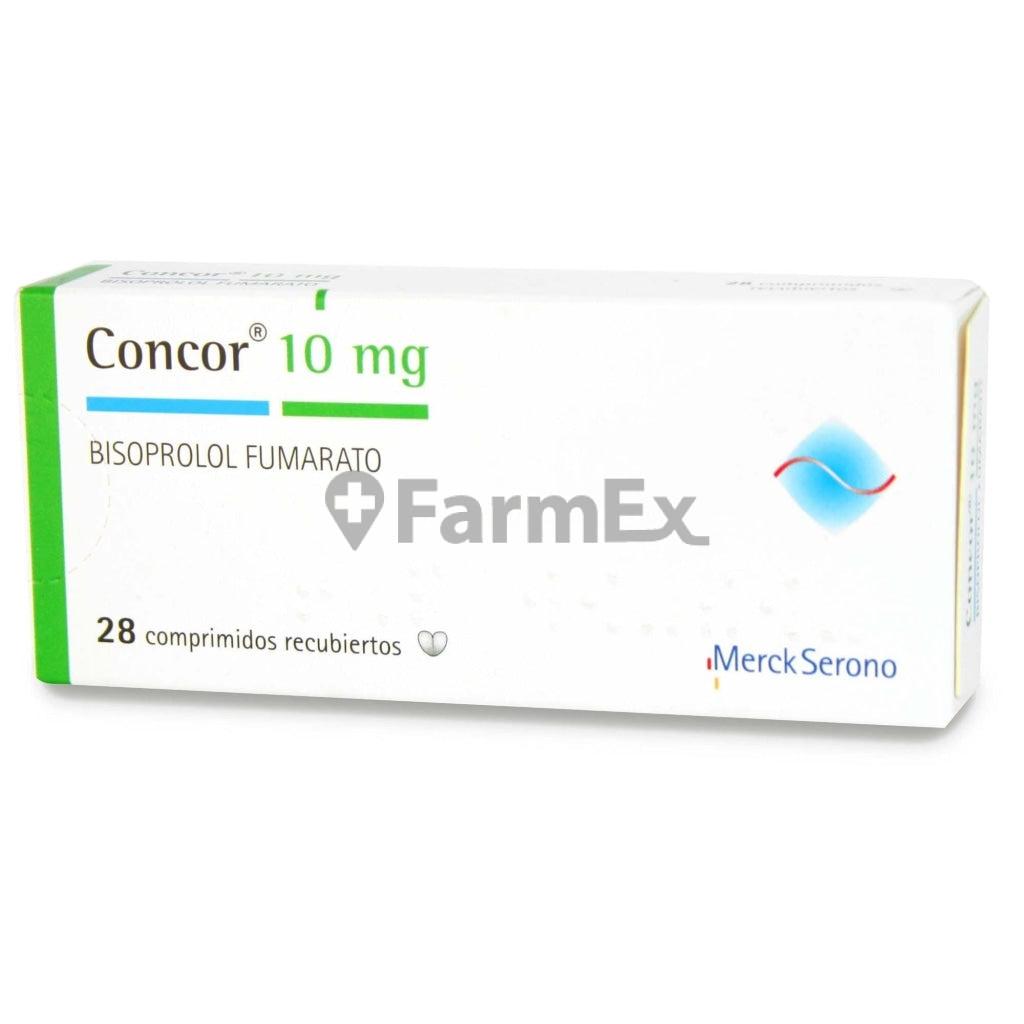 Concor 10 mg x 28 comprimidos.