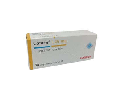 Concor 1,25 mg x 30 comprimidos recubiertos Merck 