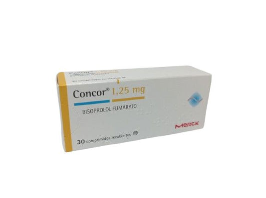 Concor 1,25 mg x 30 comprimidos recubiertos Merck 