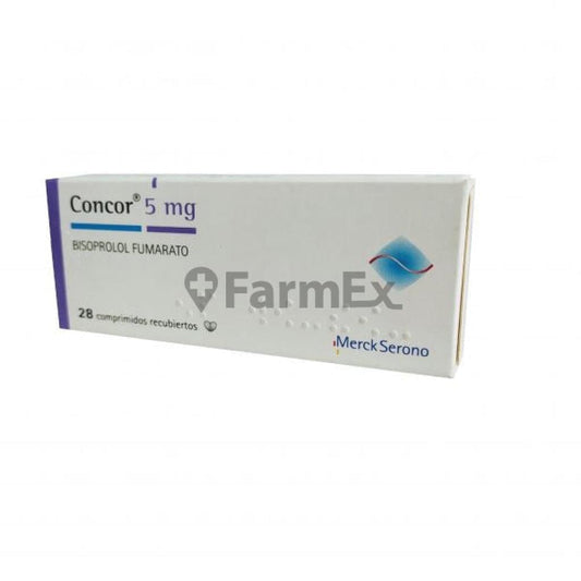 Concor Bisoprolol 5 mg 28 Comprimidos Farmex-VidaTres-Persistente 