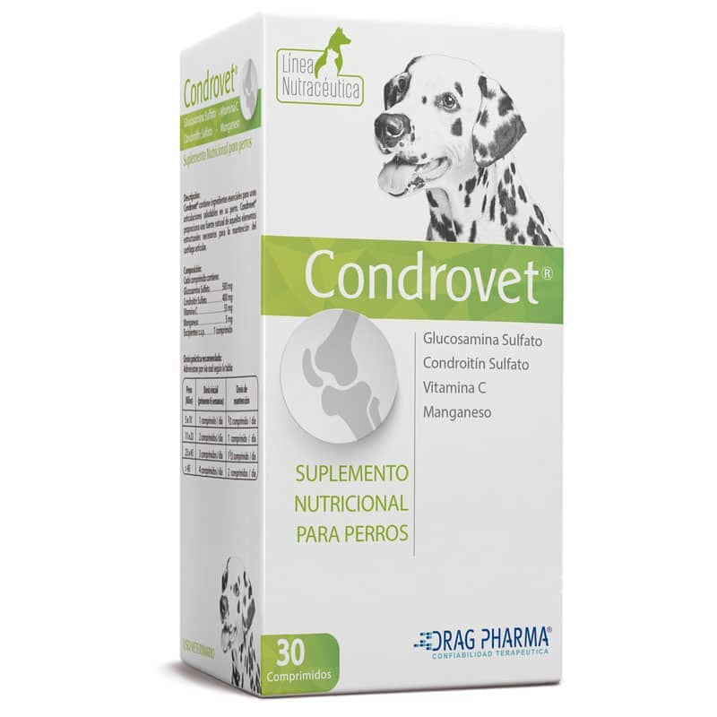 Condrovet® x 30 Comprimidos Suplemento nutricional para Perros Drag Pharma 