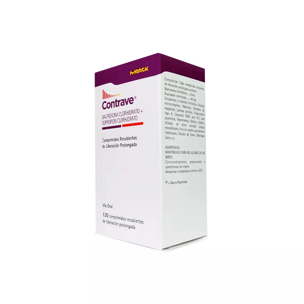 Contrave Bupropion / Naltrexona 120 Comprimidos Prolongados MERCK 