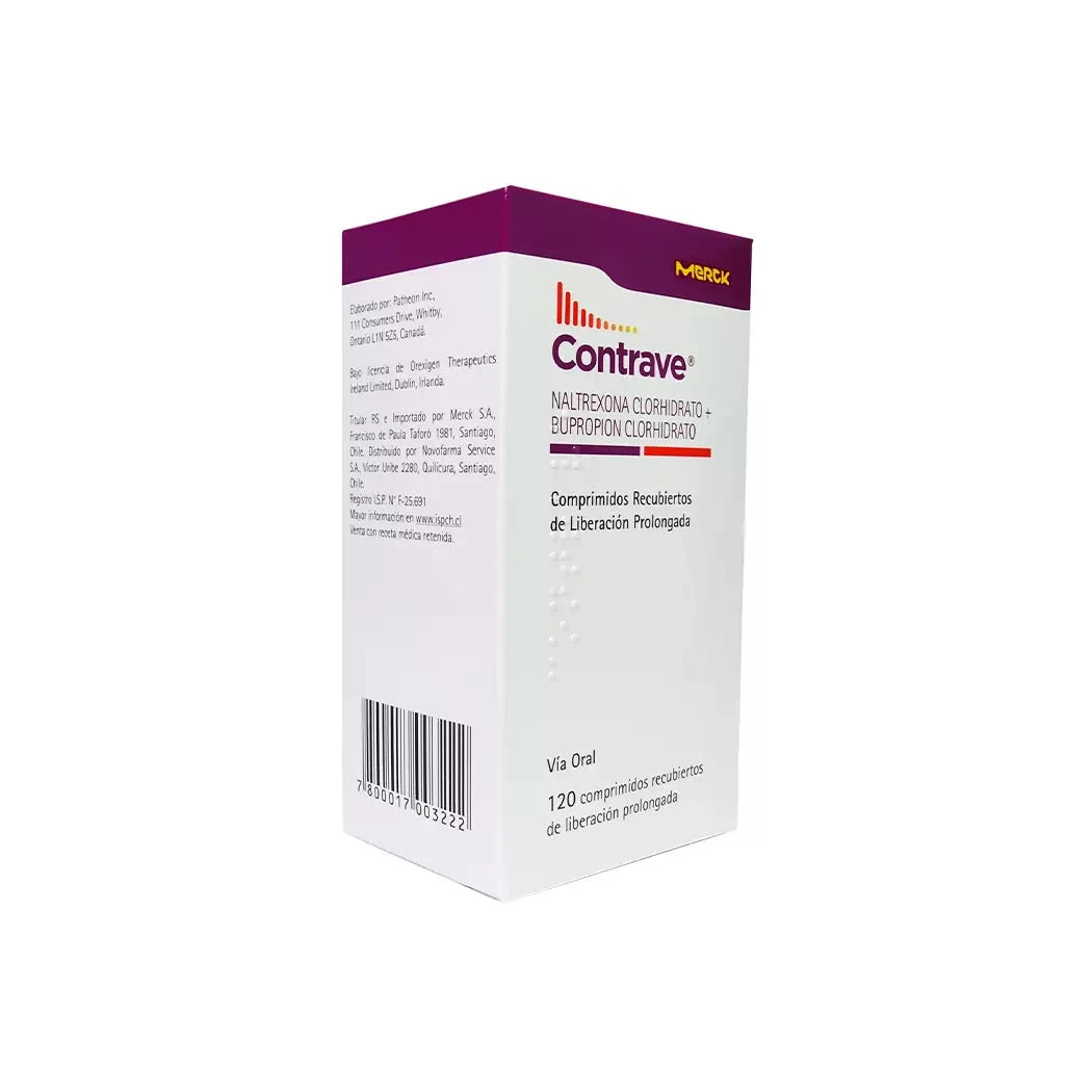 Contrave Bupropion / Naltrexona 120 Comprimidos Prolongados MERCK 