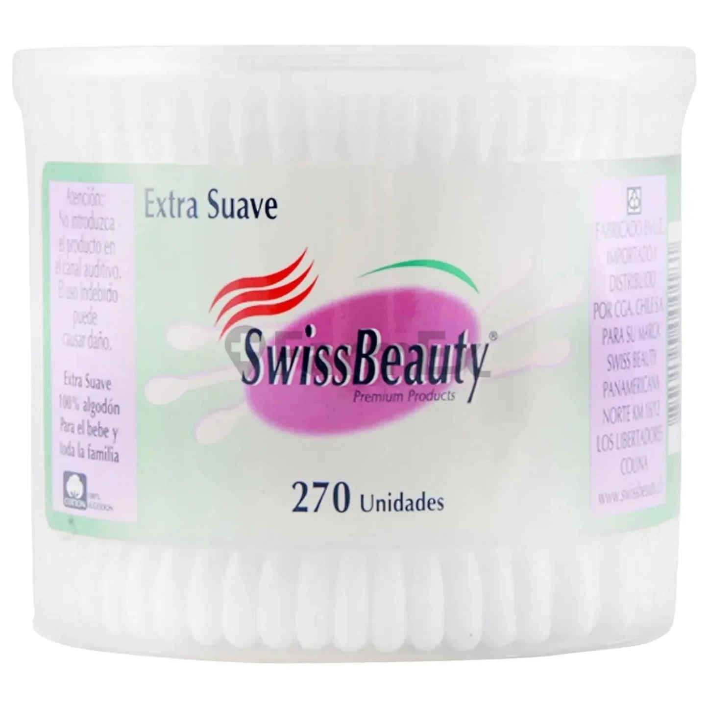 Cotonitos SwissBeauty "Extra suave" x 270 unidades Farmex-Pluxee-Persistente 