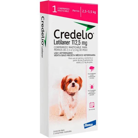 Credelio 112,5 mg x 1 Comprimido Masticable (2,5-5,5 kg) Elanco 
