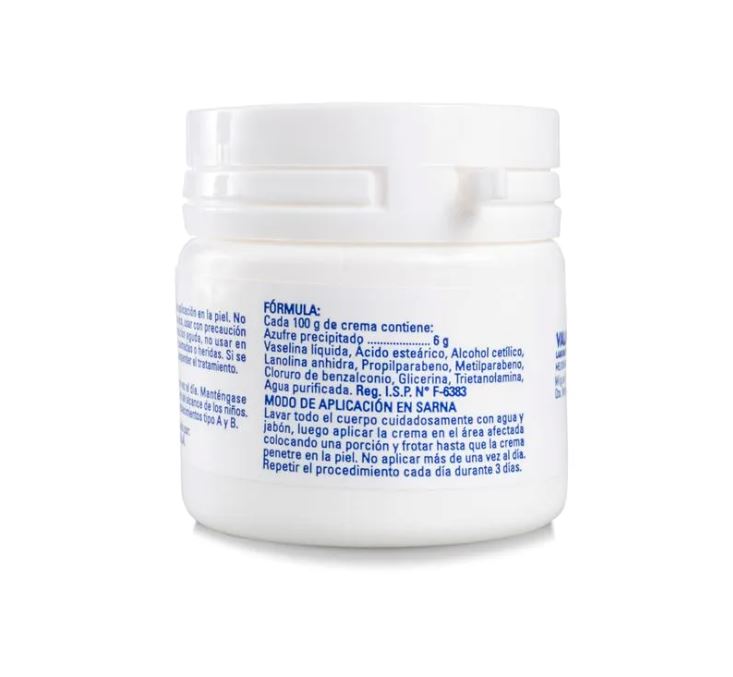 Crema Azufrada Tópica 6% 50 gr valma 