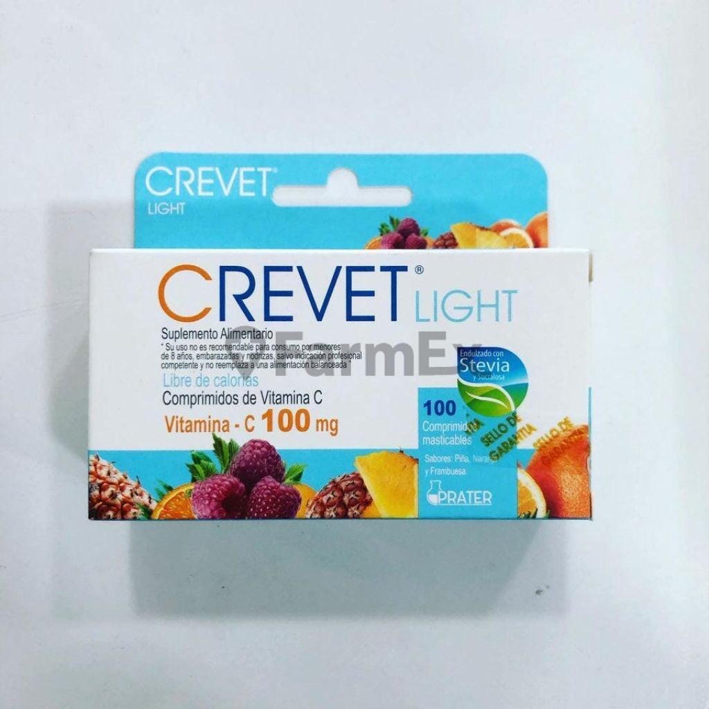 Crevet Light Vit. C 100 mg x 100 comprimidos. Farmex-Yapp-Programa-Boleta 