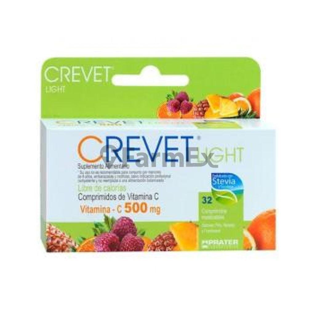 Crevet Light Vit. C 500 mg x 32 comprimidos Farmex-Pluxee-Persistente 