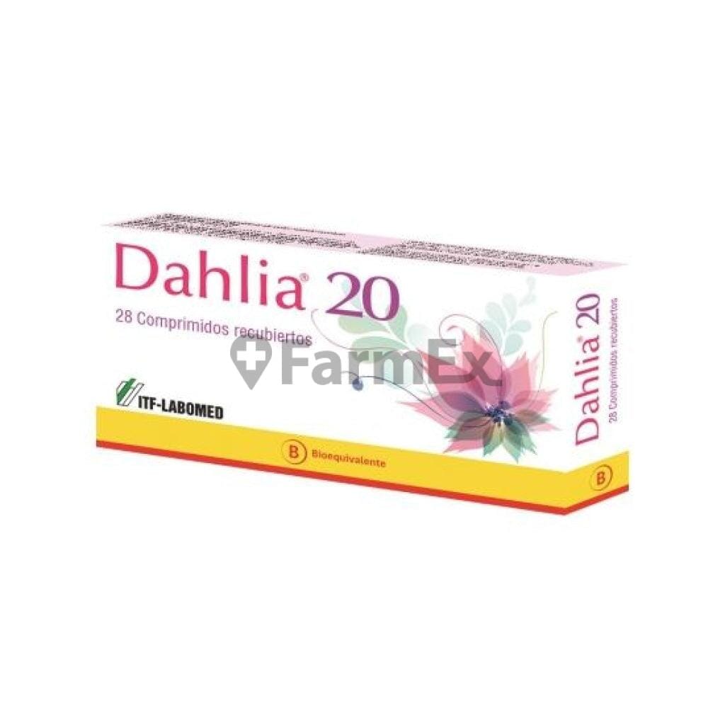 Dahlia 20 x 28 comprimidos Farmex-Fonasa-Persistente 