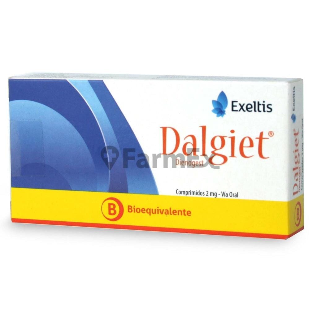 Dalgiet 2 mg x 28 comprimidos. Farmex-Yapp-Seguro-Guia 