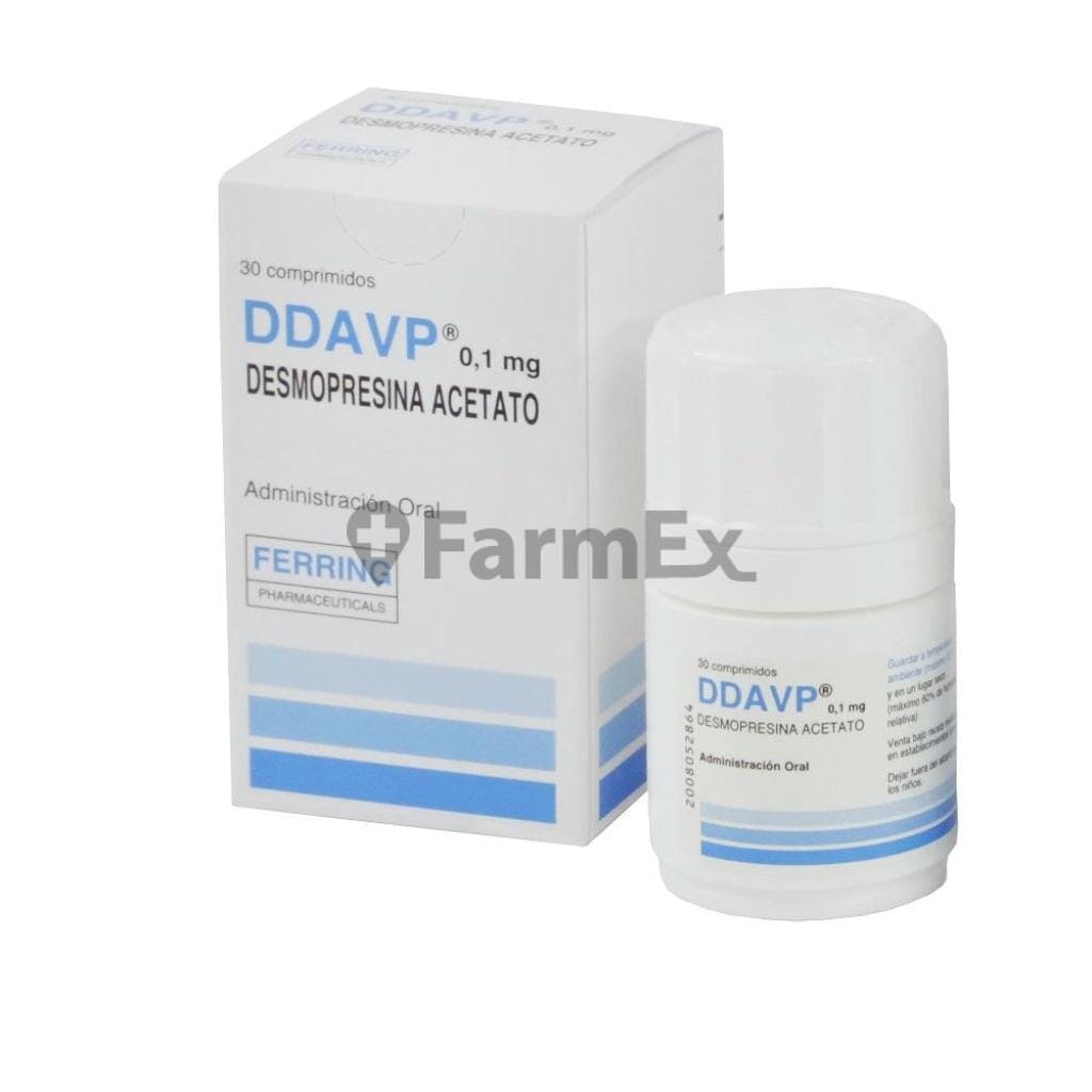 DDAVP 0,1 mg x 30 comprimidos Farmex-VidaTres-Persistente 