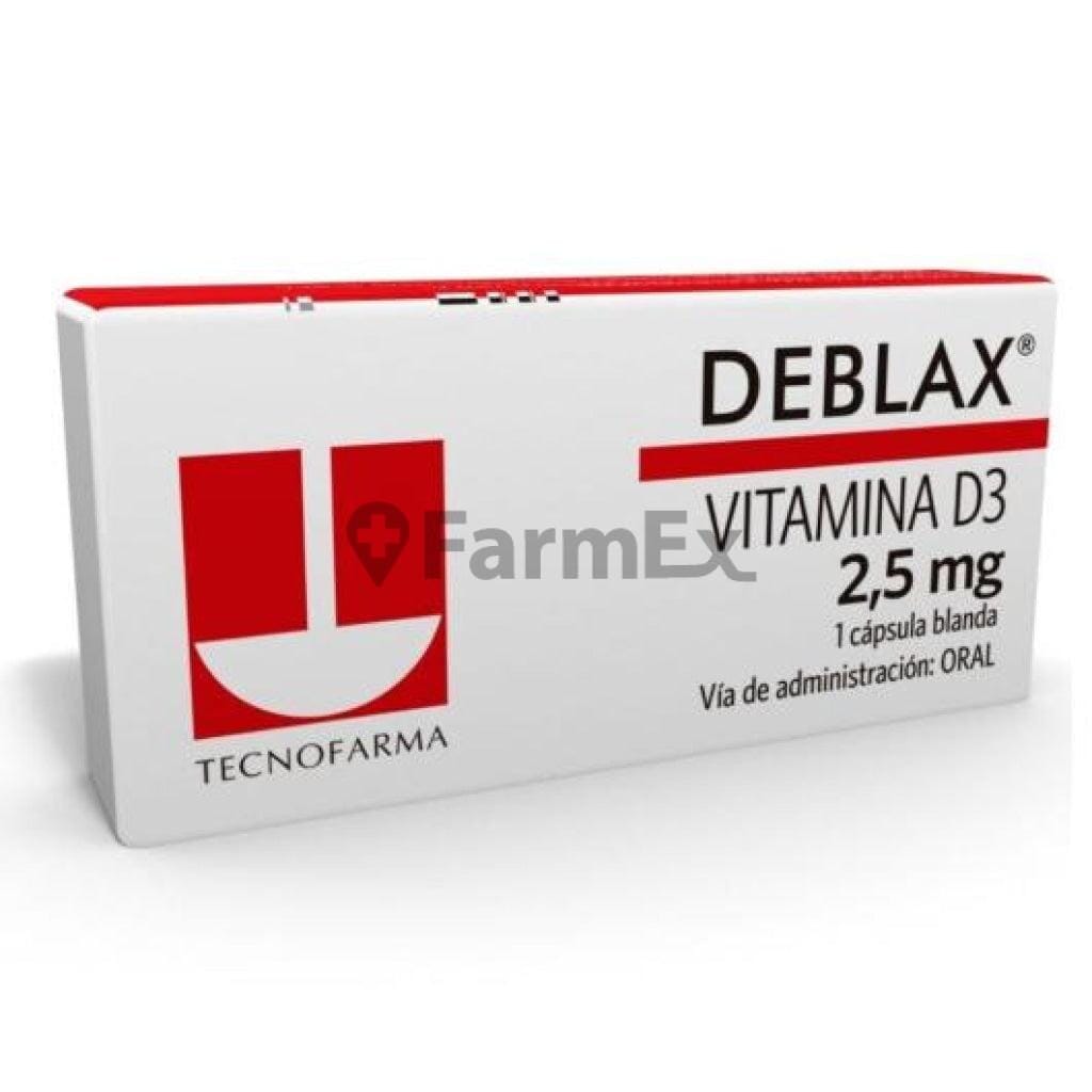 Deblax 2,5 mg x 1 cápsula. Farmex-Fonasa 