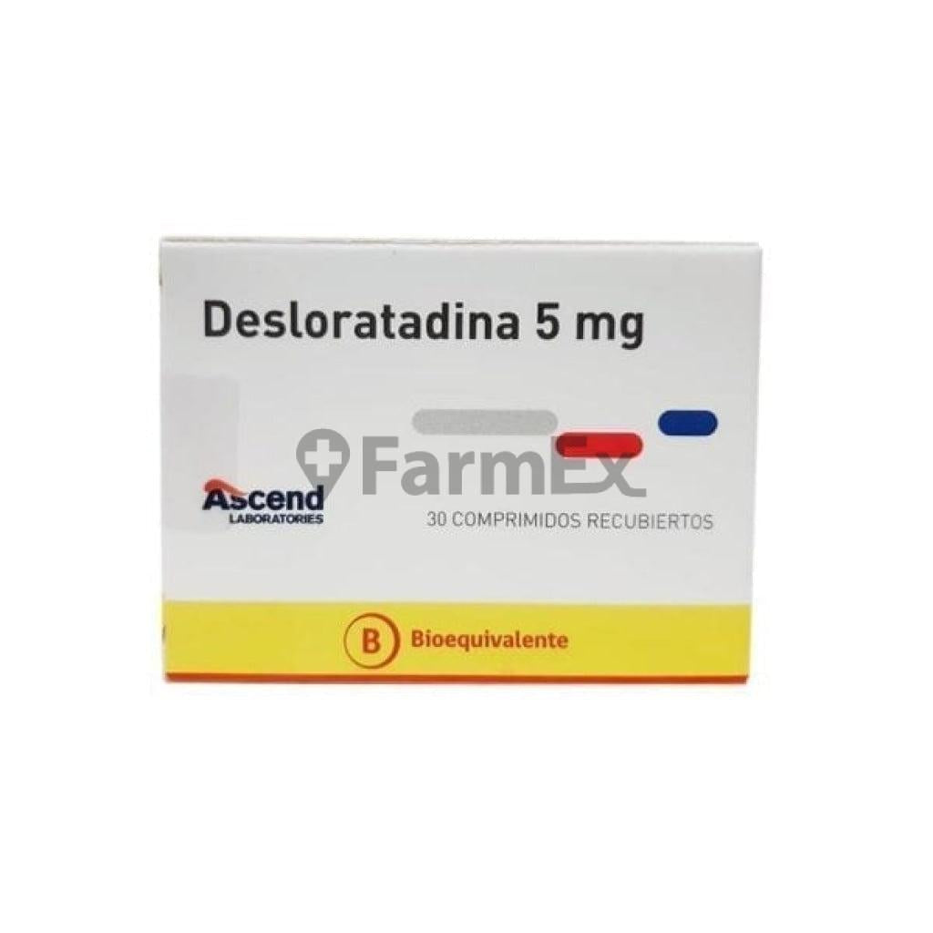 Desloratadina 5 mg x 30 comprimidos.