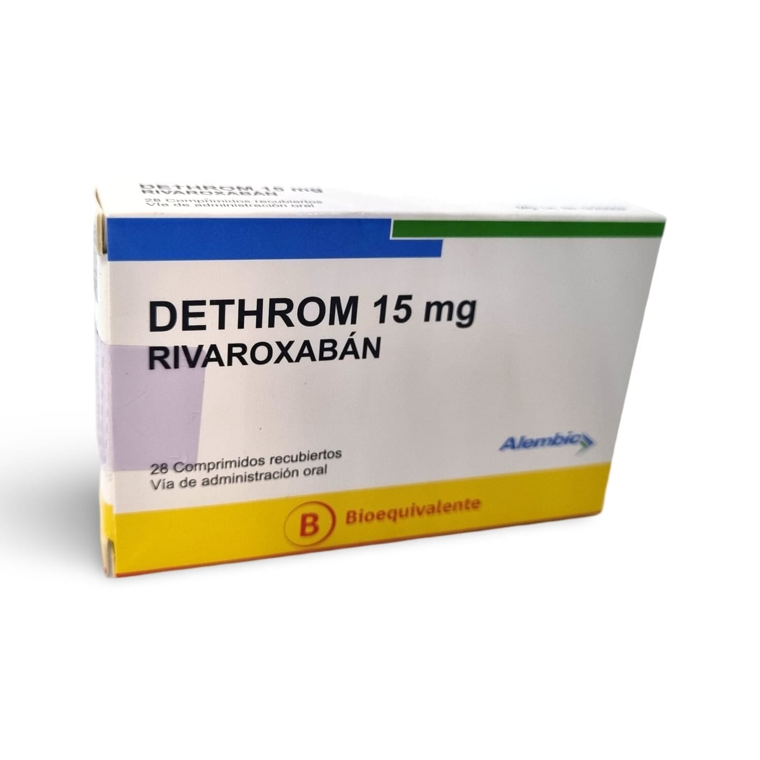 Dethrom 15 mg x 28 comprimidos recubiertos alembic 