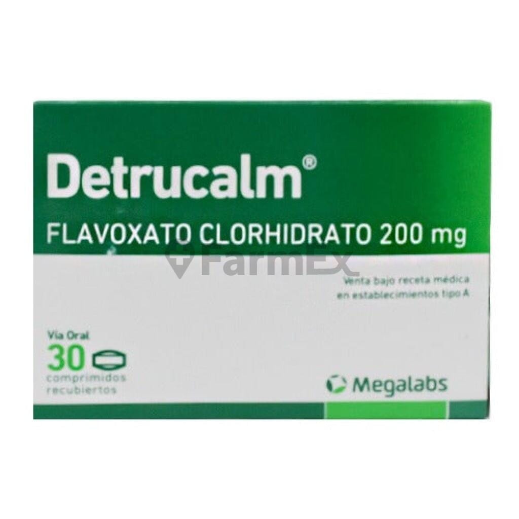 Detrucalm 200 mg x 30 comprimidos. Farmex-Yapp-Seguro-Boleta 